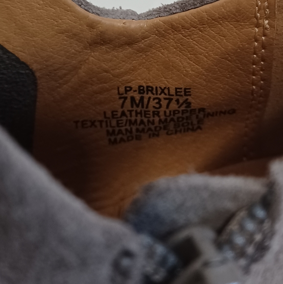 LUCKY BRAND suede ankle boots boots zip-up gray size 7m-(37.1/2) soft leather - Picture 10 of 11